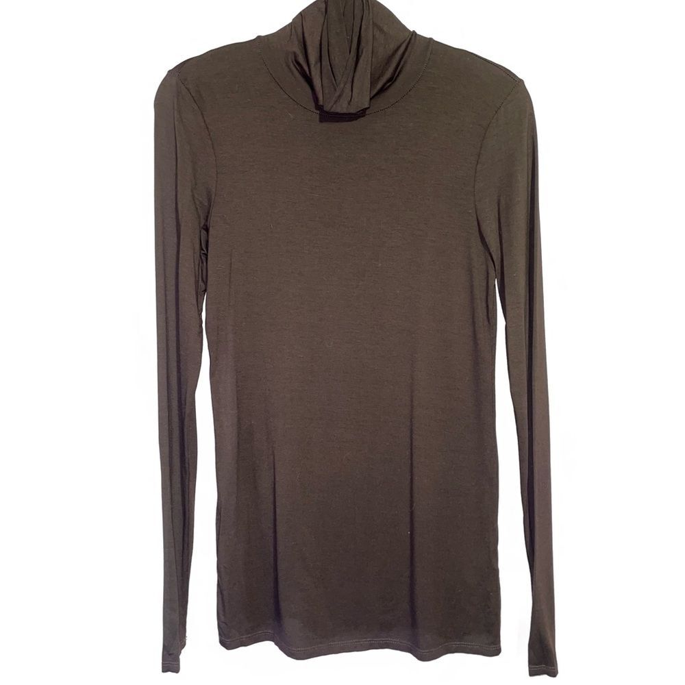 Three Dots Turtleneck Long Sleeve Tee Women S Lightweight Minimalist Neutral
